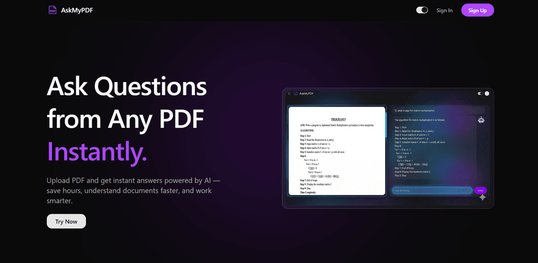AskMyPDF – AI-Powered PDF Q&A System
